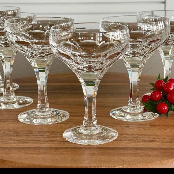 Atlantis Evora Champagne Coupes-set of 6 VTG - Picture 1 of 11